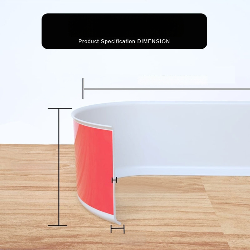 PVC samolepiaca lišta k stene a rohu schodov, model L100, moderný minimalistický štýl