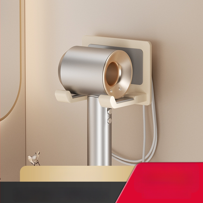 Nástenný držiak na sušič vlasov – bez vŕtania, plast/alumínium, nosnosť 5–10 kg, model 135, moderný jednoduchý štýl