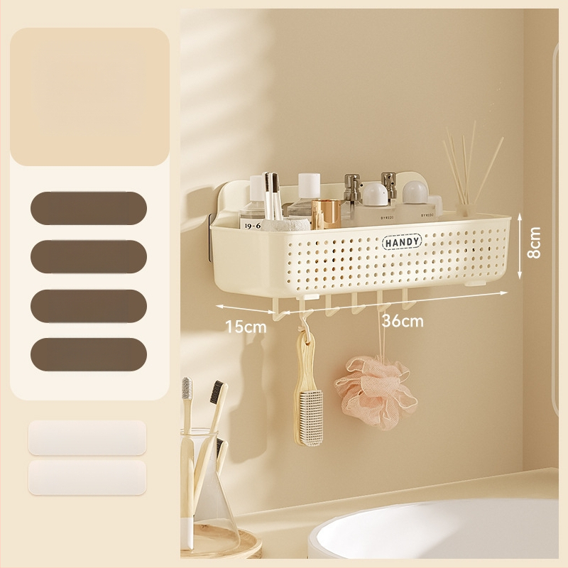 Nástenný regál do kúpeľne, plastový, povrch postrekaný plastom, 1 polica, nosnosť do 1 kg