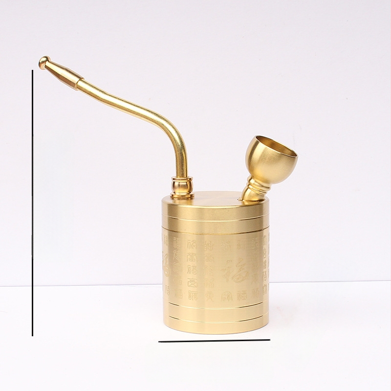 Meďová vodná fajka s filtrom na vodu so vzorom Four Fu, Tangteng N-601, moderná minimalistická ozdoba, viacúčelová