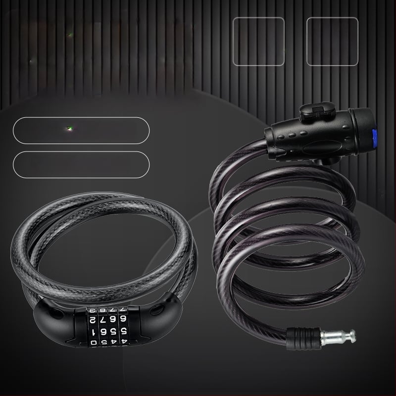 Sulankstomas dviracio užraktas su plieno kabeliu, modelis JTS, prekinis ženklas OPEL, skirtas kelių dviračiams, 270 g