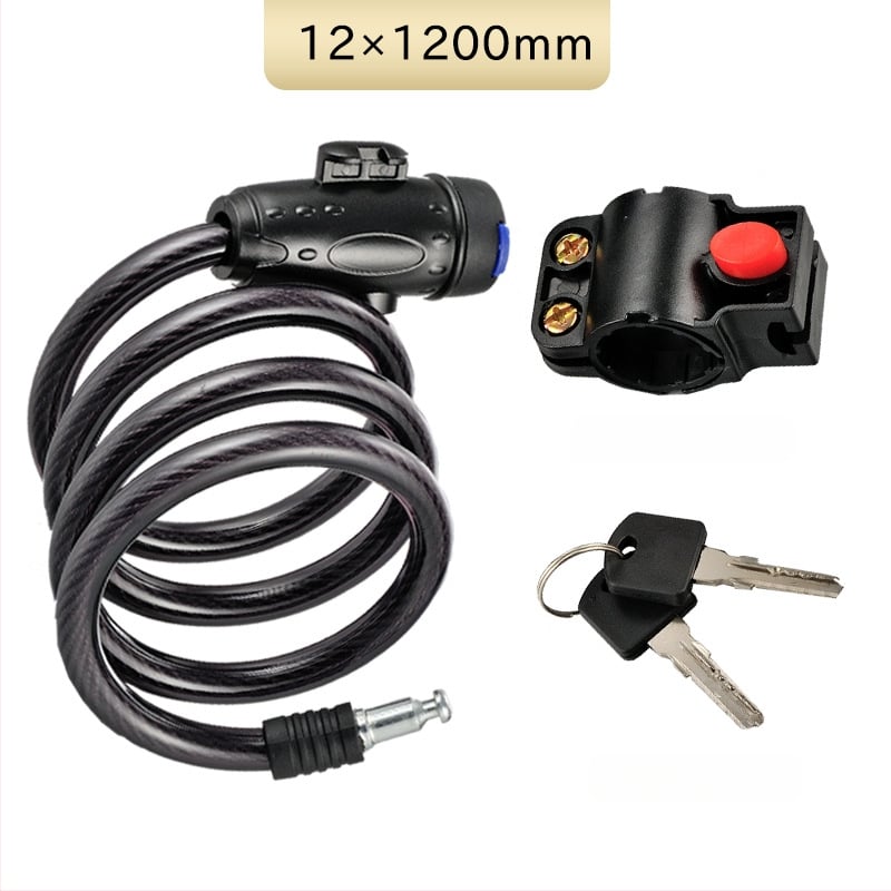 Sulankstomas dviracio užraktas su plieno kabeliu, modelis JTS, prekinis ženklas OPEL, skirtas kelių dviračiams, 270 g