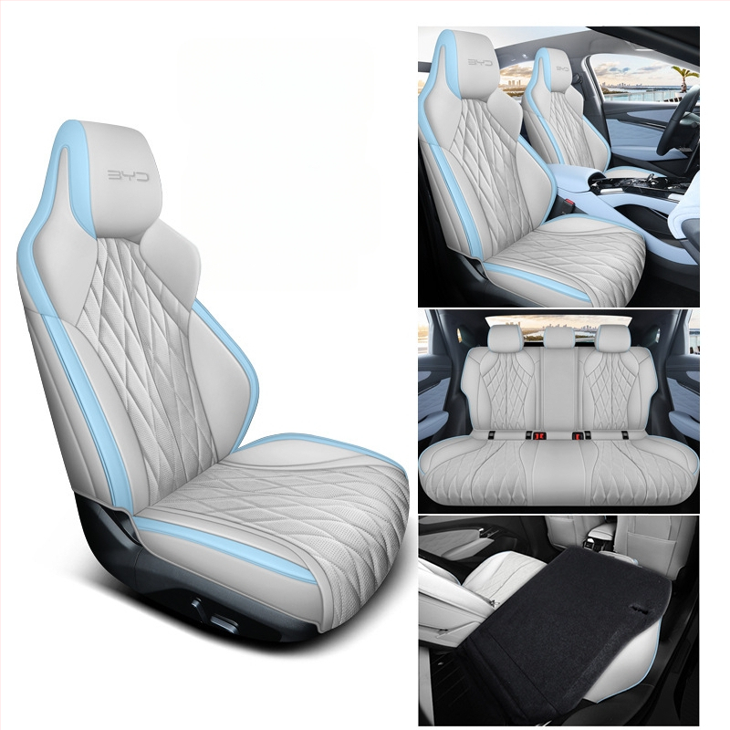 Poťah na seda do auta BYD Seal 2022 – perforovaná mikrovláknová koža, 4-sezónny univerzálny, kompletné pokrytie, Xinmengde