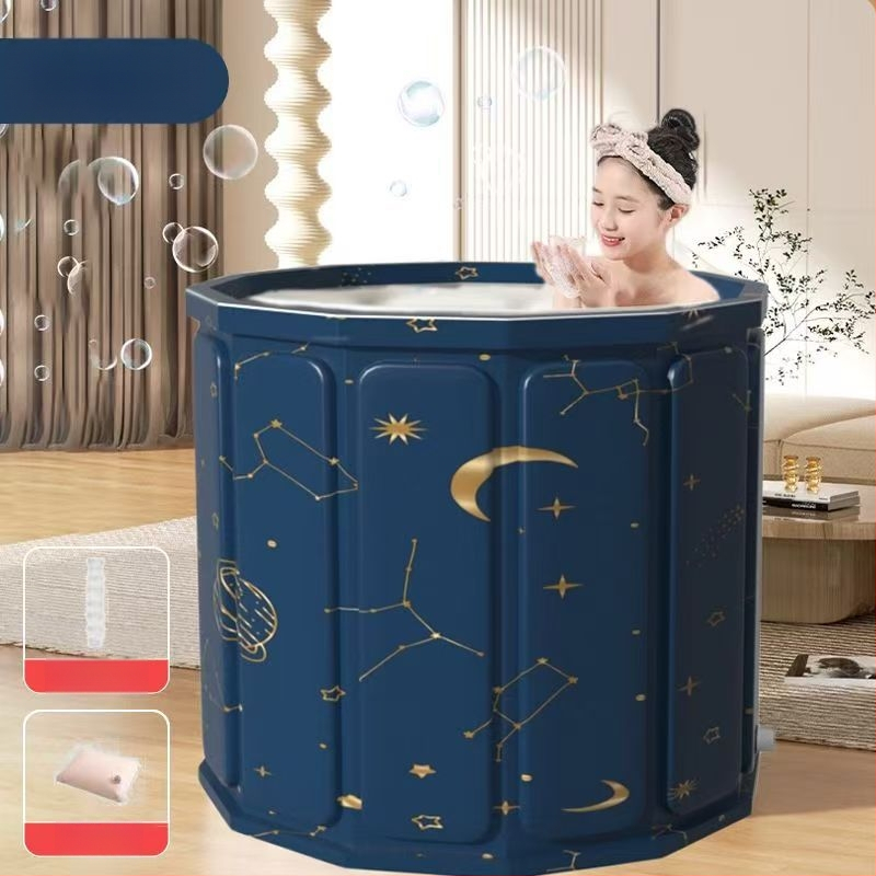 Skladacia vaňa na kúpanie s vekom — izolovaná, vodotesný materiál, pre dospelých
