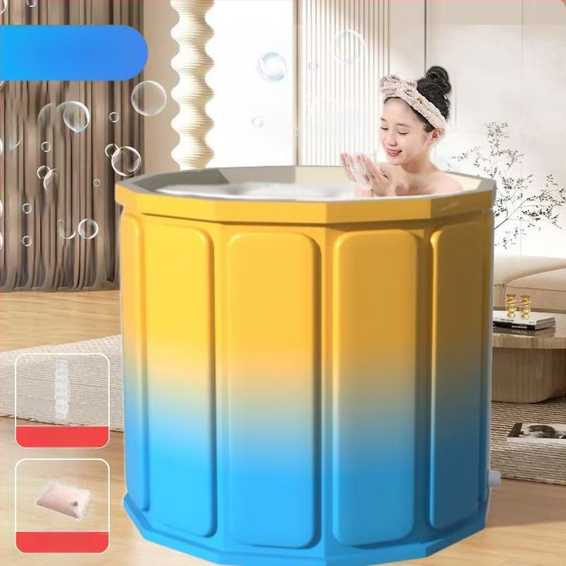Skladacia vaňa na kúpanie s vekom — izolovaná, vodotesný materiál, pre dospelých