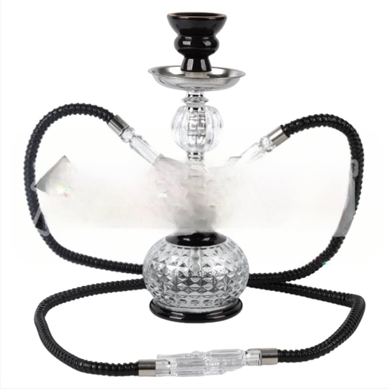 Kahe isiku vesipiipi komplekt, kompaktne metallist vesipiip, kahekordne konfiguratsioon, minimalistlik stiil