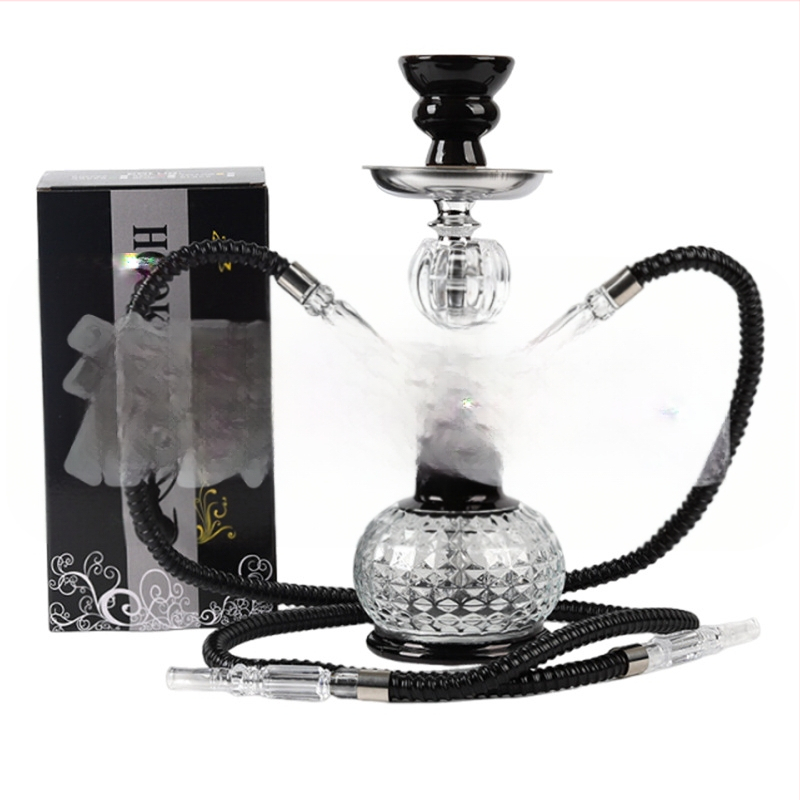 Kahe isiku vesipiipi komplekt, kompaktne metallist vesipiip, kahekordne konfiguratsioon, minimalistlik stiil