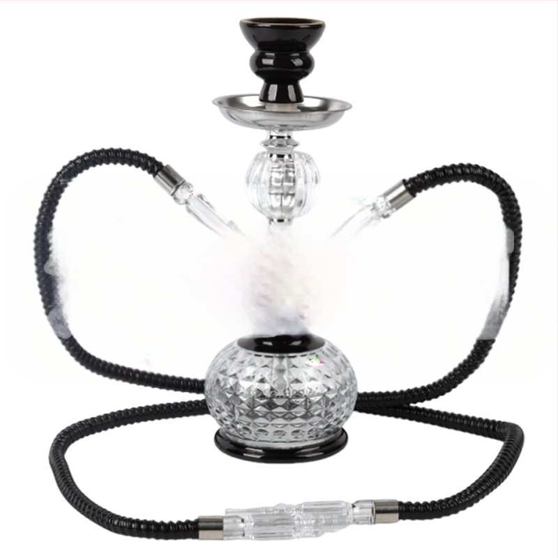 Kahe isiku vesipiipi komplekt, kompaktne metallist vesipiip, kahekordne konfiguratsioon, minimalistlik stiil