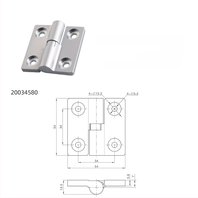 Tlmiaci vystavený pánt, zliatina zinku, tvar H, elektroplating, značka Essentra/Yihua, moderný minimalistický štýl
