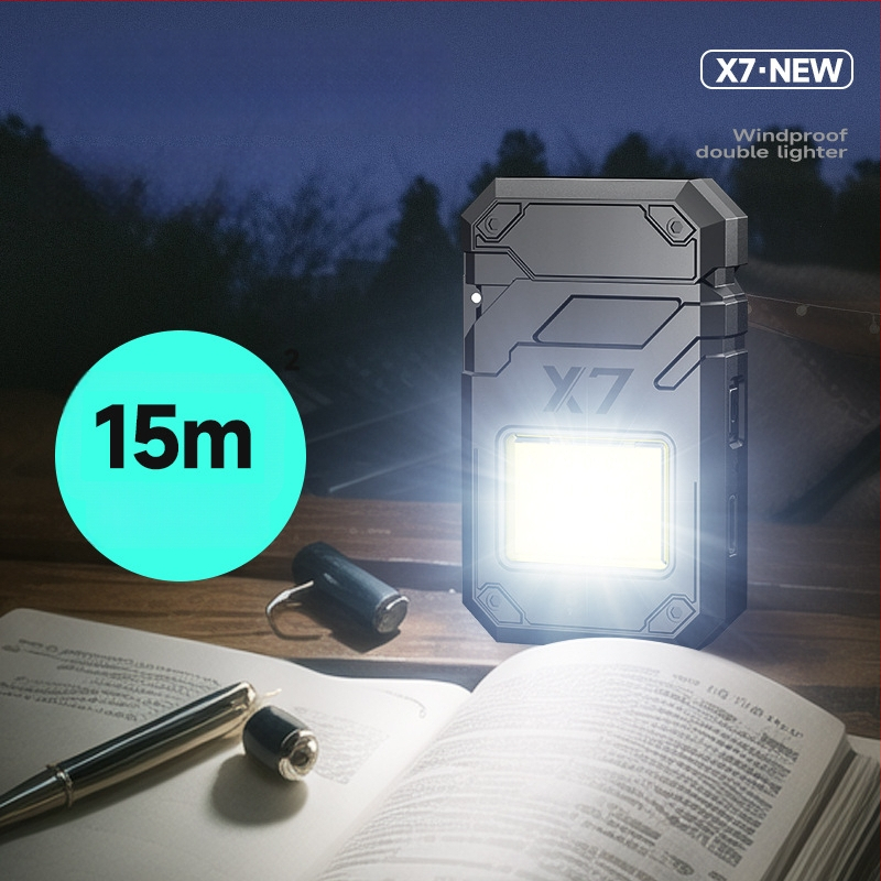 Prenosný elektrický zapaľovač s vykurovacím drôtom a LED svetlom, nabíjateľný, 12W, 300mAh batéria, plastové telo, Win Core