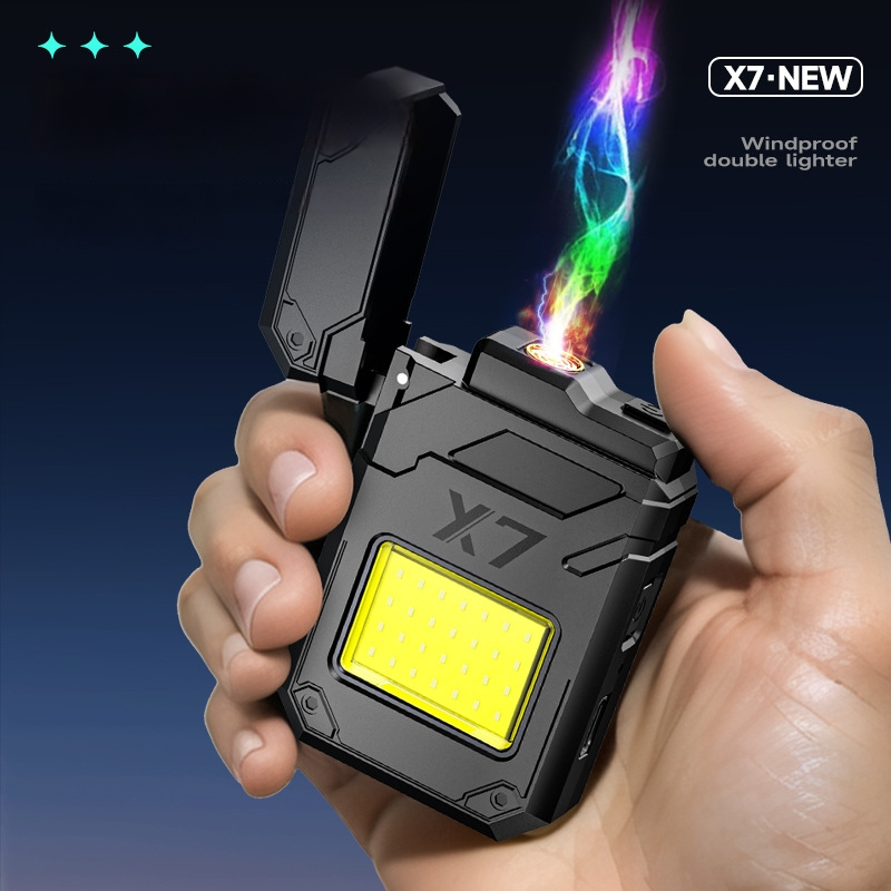 Prenosný elektrický zapaľovač s vykurovacím drôtom a LED svetlom, nabíjateľný, 12W, 300mAh batéria, plastové telo, Win Core