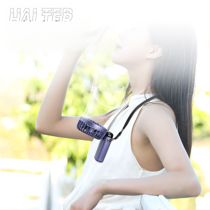 USB ručný mini ventilátor s digitálnym displejom, 5 stupňov rýchlosti, zabudovaná batéria 100–300 mAh, oscilácia hore-dole