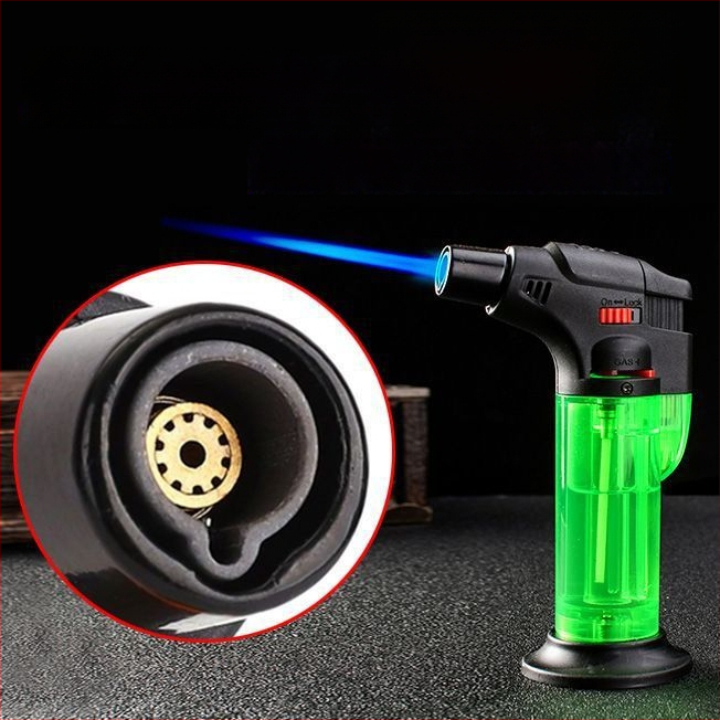 Moksibuzācijas liesmugure un cigāru aizdedzināšanai, vēja izturīga, atkārtoti uzpildāma ar butānu, plastmasas korpuss, aromaterapijai piemērota