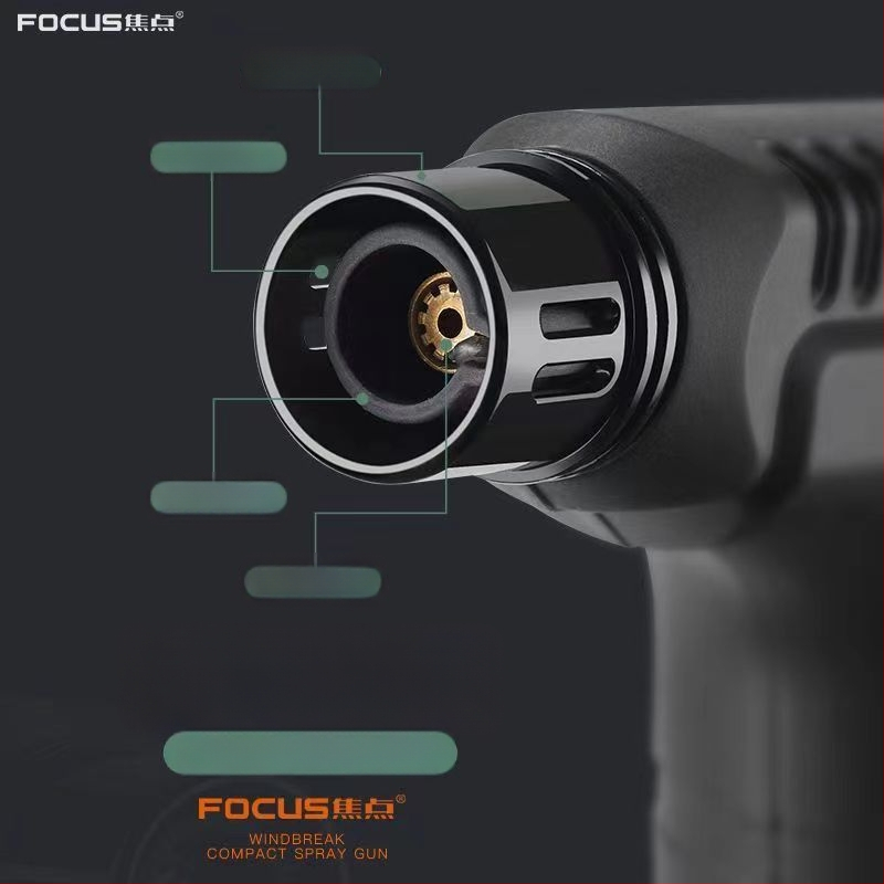 Moksibuzācijas liesmugure un cigāru aizdedzināšanai, vēja izturīga, atkārtoti uzpildāma ar butānu, plastmasas korpuss, aromaterapijai piemērota