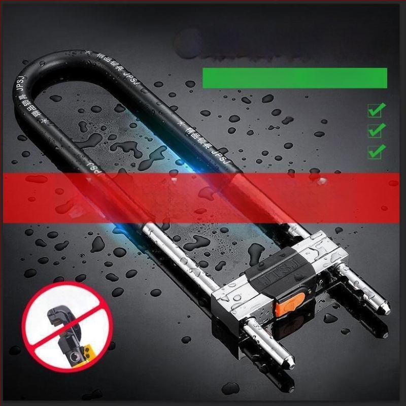 Zámok tvaru U pre sklenené dvere, nerezová oceľ, model 1, vonkajšie použitie, Nový čínsky štýl