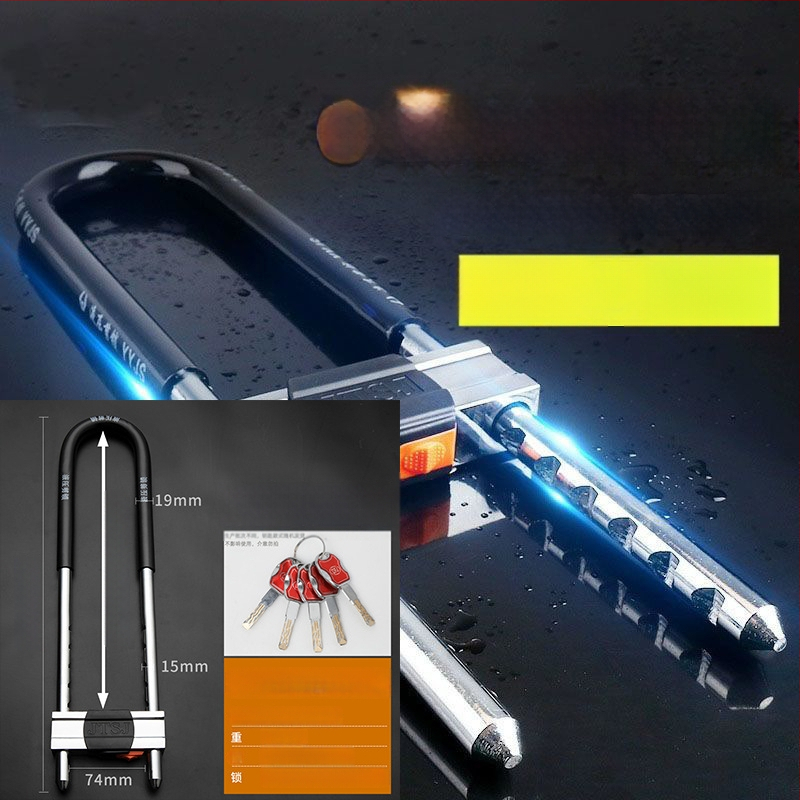 Zámok tvaru U pre sklenené dvere, nerezová oceľ, model 1, vonkajšie použitie, Nový čínsky štýl