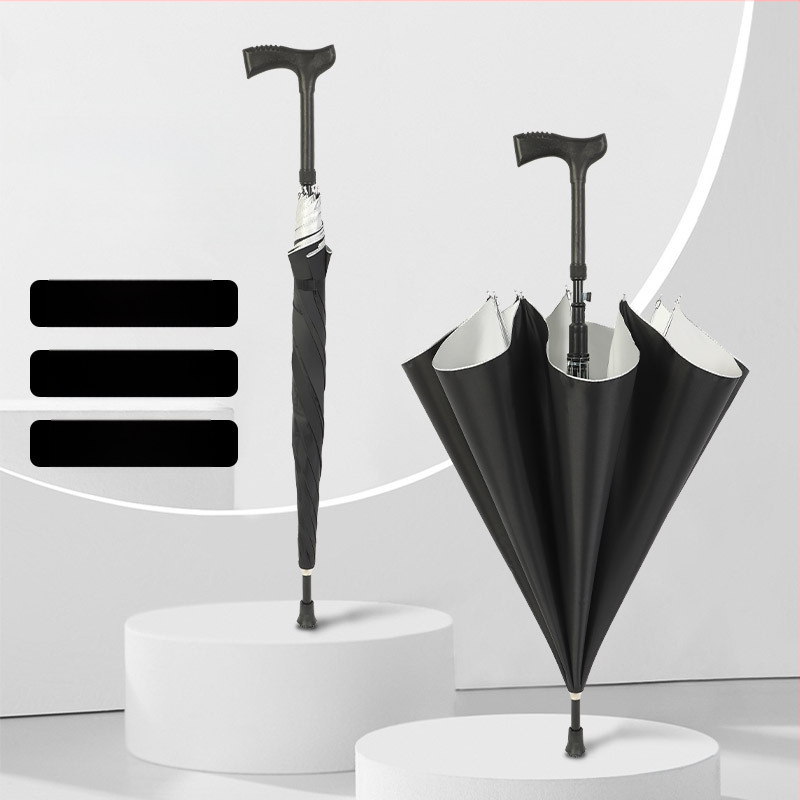 Dlhý slnečný dážnik s kovovým rámom a plastovým držadlom, 8 lúčov, poloautomatické otvorenie, 190T látka, možnosť potlače loga