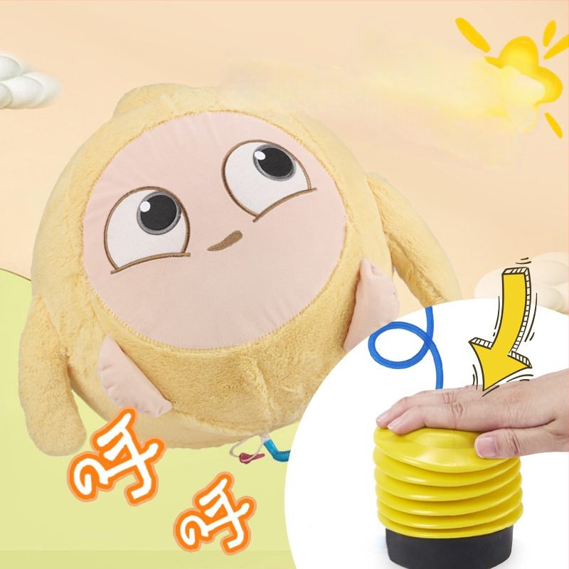 Vajíčkovitá nafukovacia plyšová hračka, karikatúrny dizajn, PVC materiál