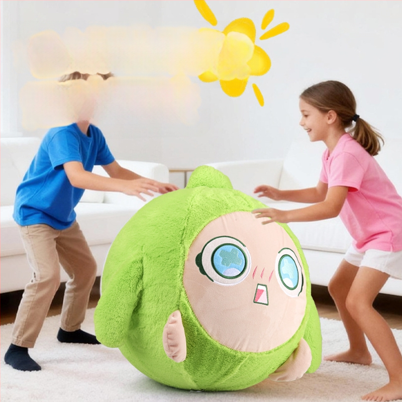 Vajíčkovitá nafukovacia plyšová hračka, karikatúrny dizajn, PVC materiál