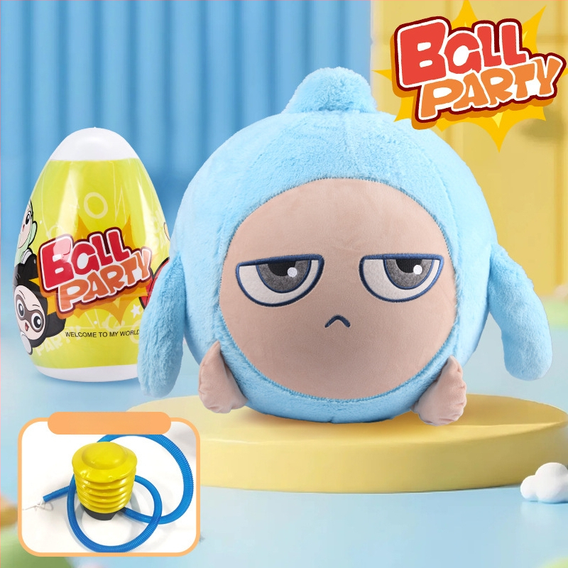 Vajíčkovitá nafukovacia plyšová hračka, karikatúrny dizajn, PVC materiál