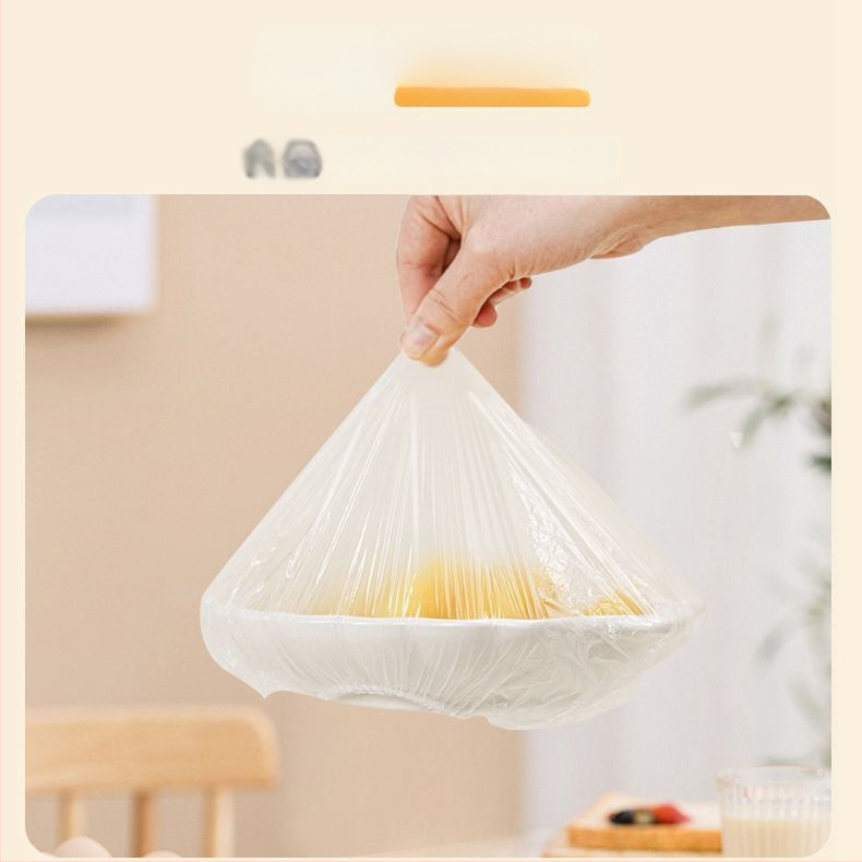 Jednorázový plastový kryt na misy, s elastickým otvorom, na uskladnenie potravín