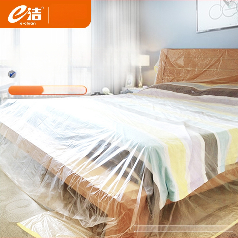 Ochranný kryt proti prachu na postele a nábytok, plast, štvorcový tvar, vodotesný, jednorazový