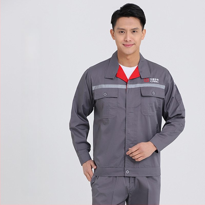 Shengdelong Pánska súprava pracovného oblečenia pre mechanika s reflexnými detailmi, bavlnená zmes, jar–jeseň, továreň