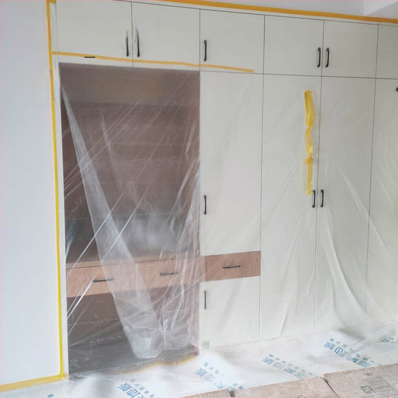 Jednorázová PE prachová ochranná plášť pre domový nábytok – pohovka a posteľ, Model 325, Jednoduchý štýl, Žiadne zákazkové spracovanie