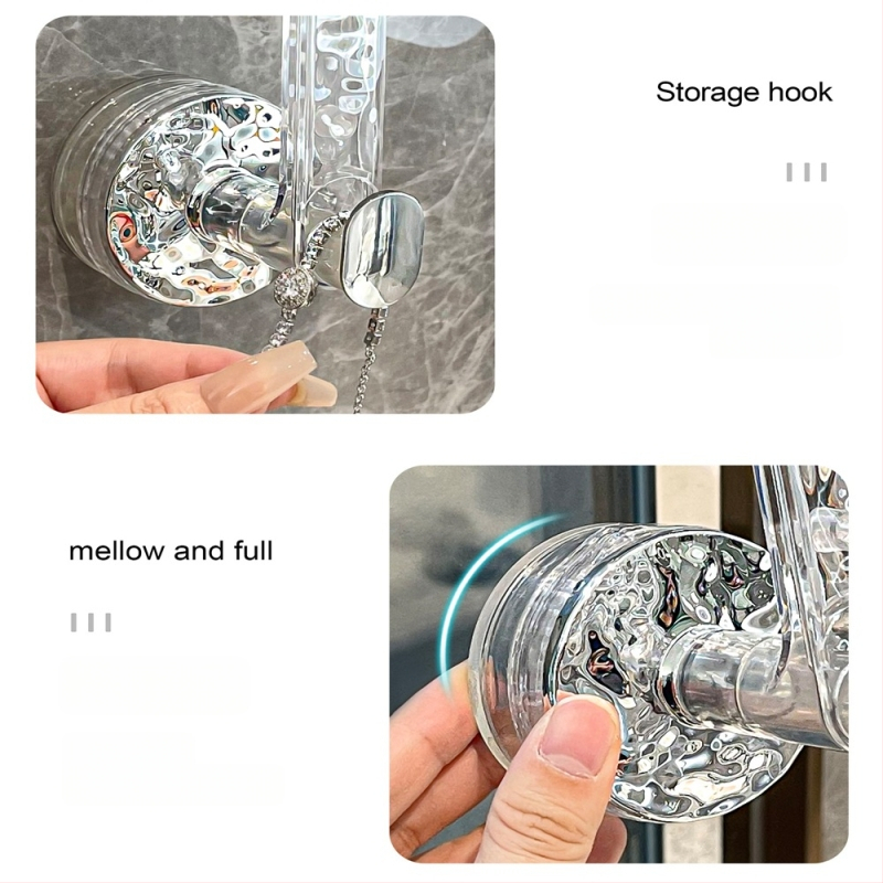 Držiak na uteráky na stenu so silnou prísavkou, bez vŕtania, z plastu, štýl Light Luxury, imega