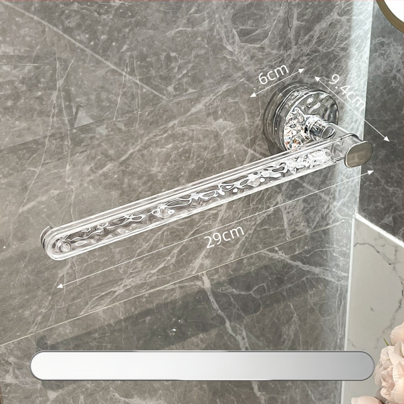 Držiak na uteráky na stenu so silnou prísavkou, bez vŕtania, z plastu, štýl Light Luxury, imega