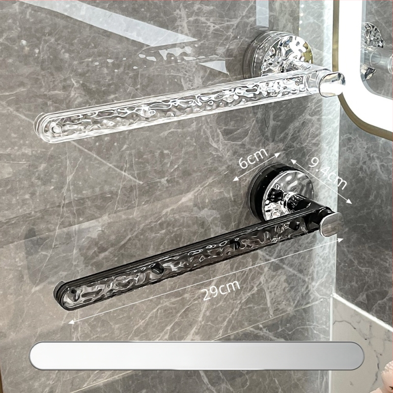 Držiak na uteráky na stenu so silnou prísavkou, bez vŕtania, z plastu, štýl Light Luxury, imega