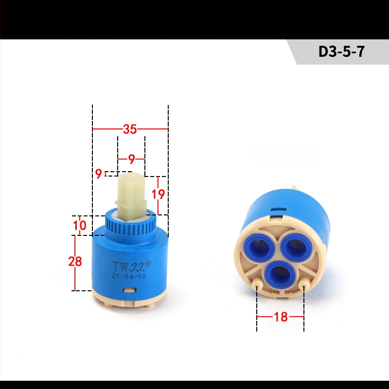 Kuchynský drez keramické jadro ventilu 25/35/40 – horúca/studená miešacia súprava, sada údržby