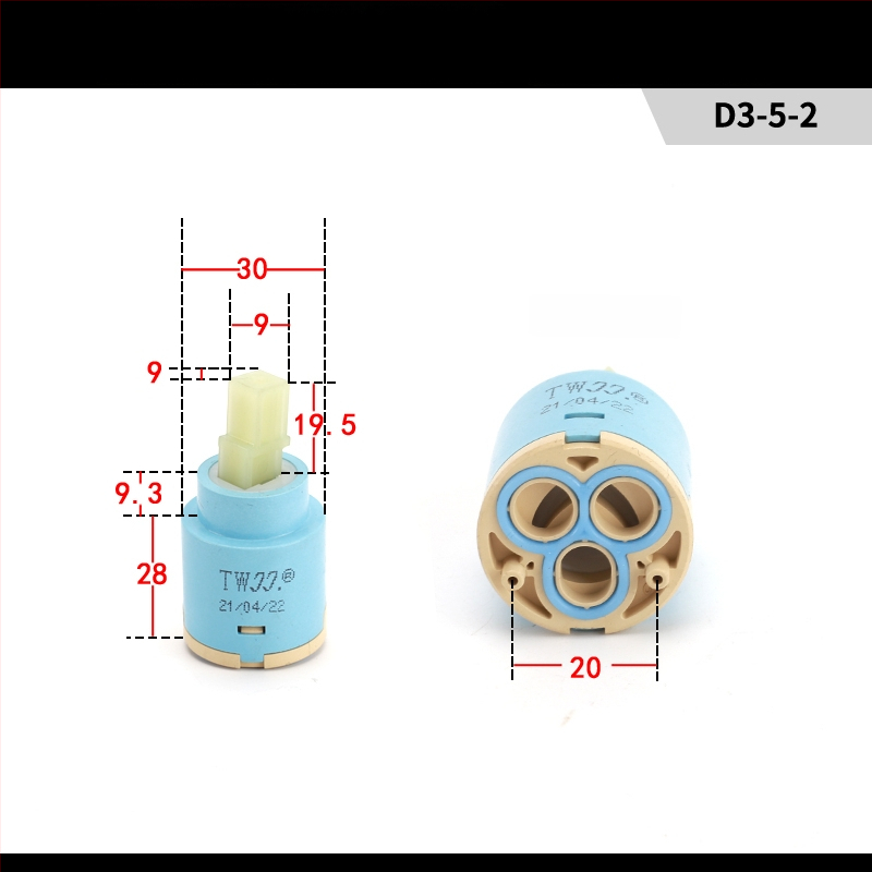 Kuchynský drez keramické jadro ventilu 25/35/40 – horúca/studená miešacia súprava, sada údržby