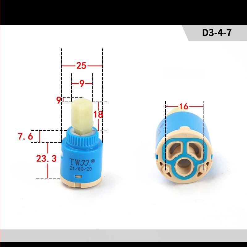 Kuchynský drez keramické jadro ventilu 25/35/40 – horúca/studená miešacia súprava, sada údržby