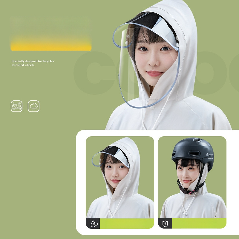 Dážďový pončó na bicykel pre dospelých, PVC tkanina, pre 1 osobu