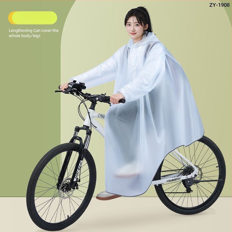 Dážďový pončó na bicykel pre dospelých, PVC tkanina, pre 1 osobu