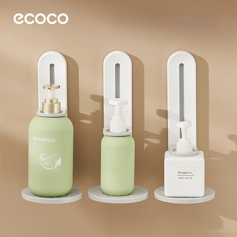 Ecoco nástenný regál do kúpeľne, nastaviteľný, plastový, s odvodnením, jedno poschodie, nosnosť 1 kg