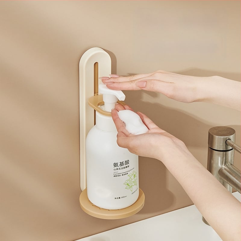 Ecoco nástenný regál do kúpeľne, nastaviteľný, plastový, s odvodnením, jedno poschodie, nosnosť 1 kg