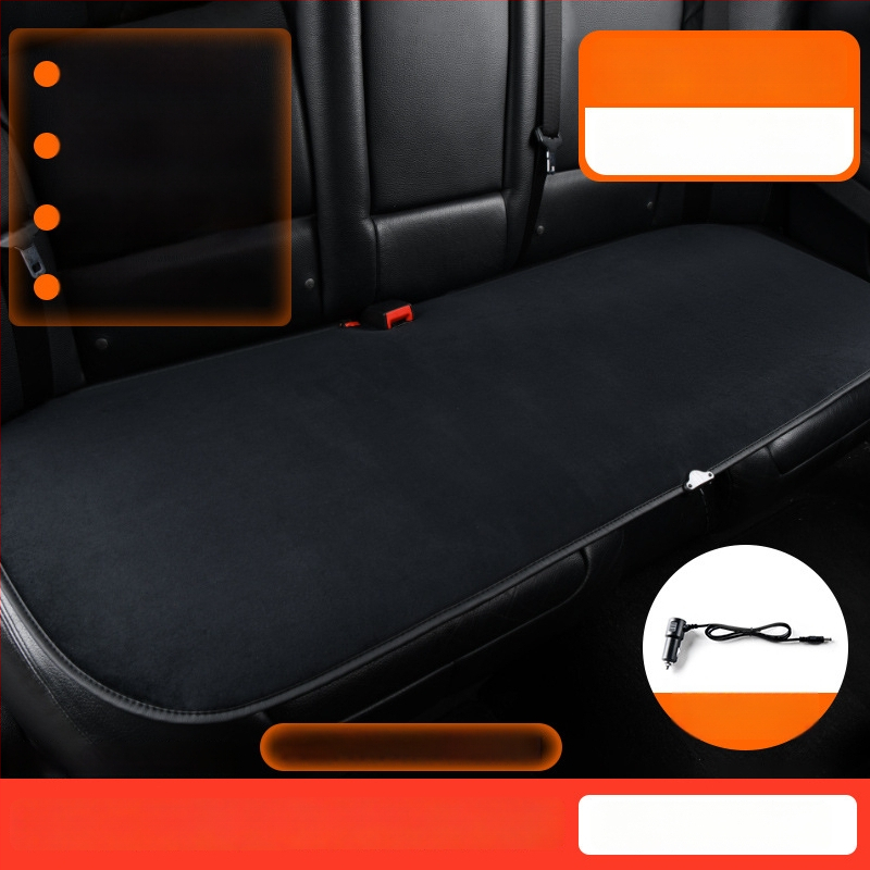 Grafénová vykurovacia podložka na sedadlo auta, zima, 12V/24V, univerzálne, povrch fleecu, výplň z velúru