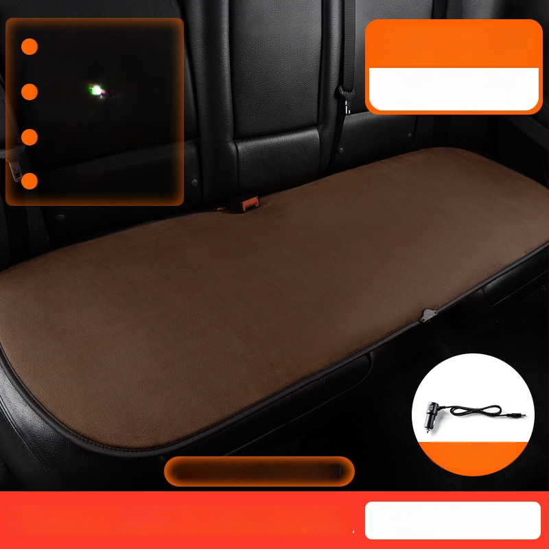 Grafénová vykurovacia podložka na sedadlo auta, zima, 12V/24V, univerzálne, povrch fleecu, výplň z velúru