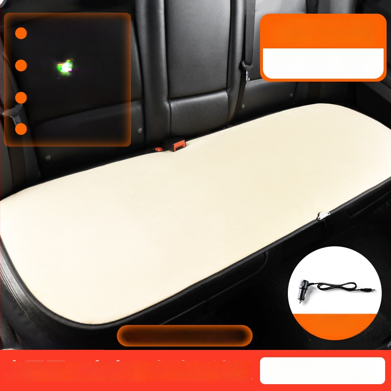 Grafénová vykurovacia podložka na sedadlo auta, zima, 12V/24V, univerzálne, povrch fleecu, výplň z velúru