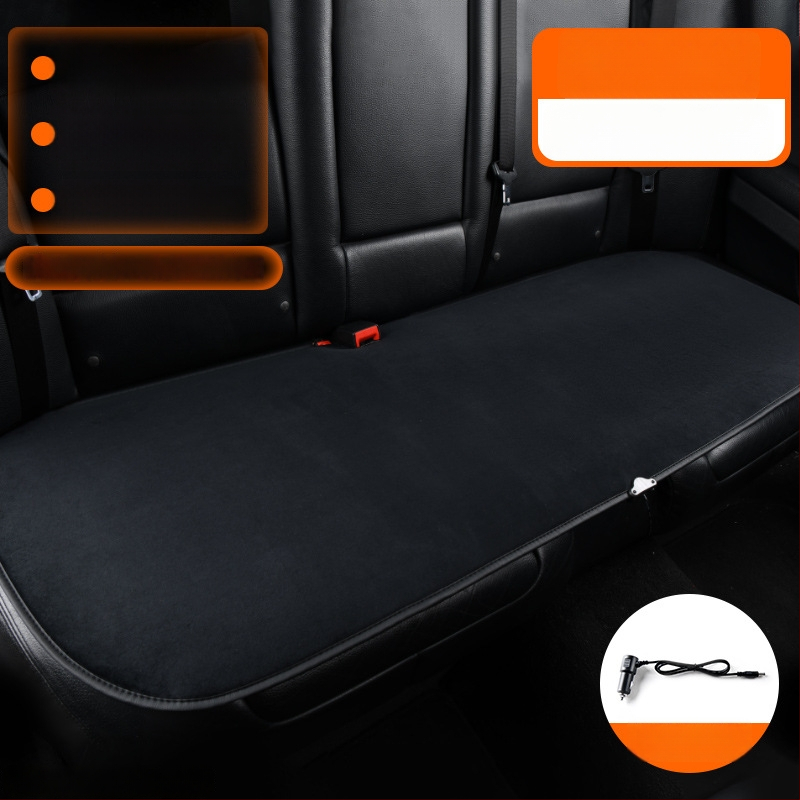 Grafénová vykurovacia podložka na sedadlo auta, zima, 12V/24V, univerzálne, povrch fleecu, výplň z velúru