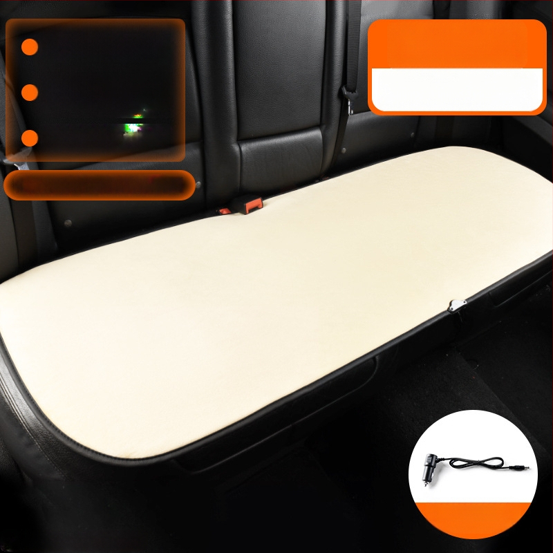 Grafénová vykurovacia podložka na sedadlo auta, zima, 12V/24V, univerzálne, povrch fleecu, výplň z velúru