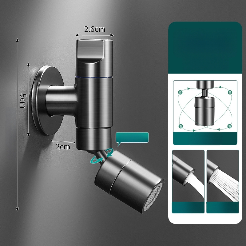 Meďový nástenný zmiešavací kohút pre mop drez, predĺžený, proti striekaniu, model 825, do kúpeľne a na balkón