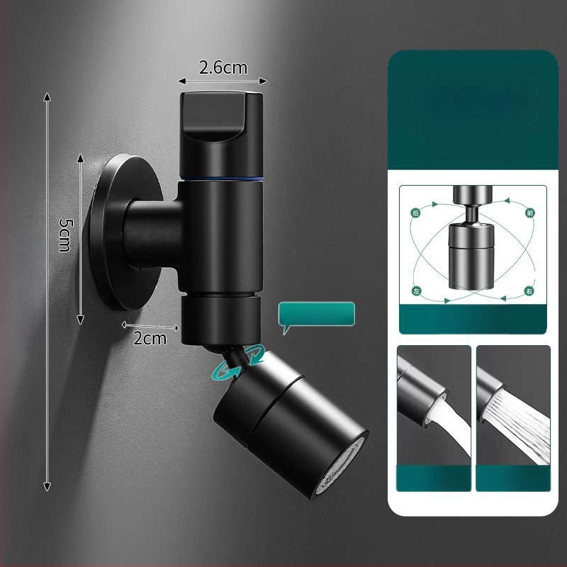 Meďový nástenný zmiešavací kohút pre mop drez, predĺžený, proti striekaniu, model 825, do kúpeľne a na balkón