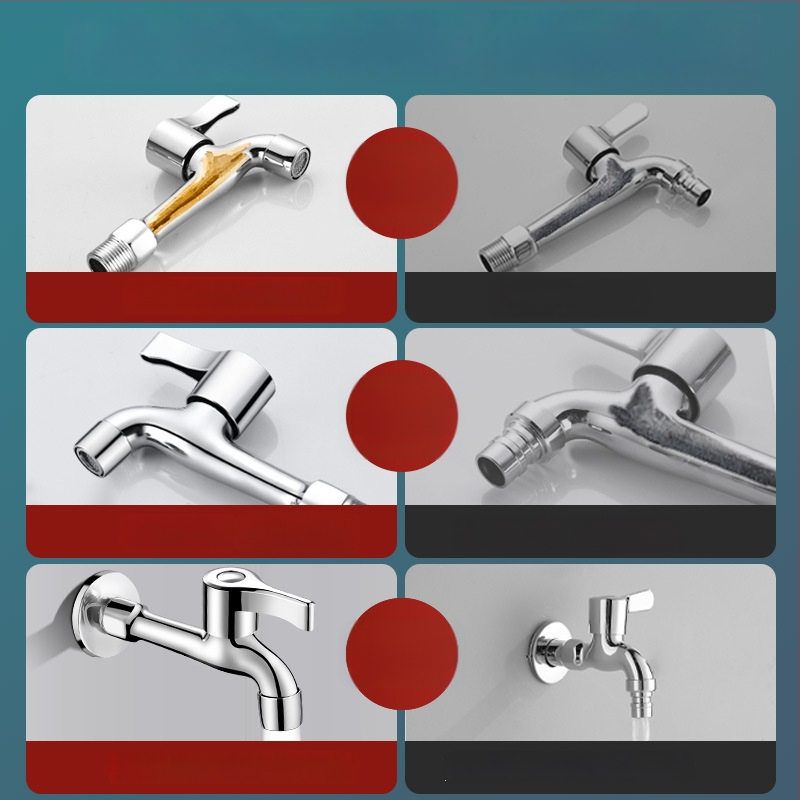 Prívodný kohút na práčku, čistý meď, zapustený do steny, 20 mm pripojenie, keramický diskový ventil, brúsený povrch