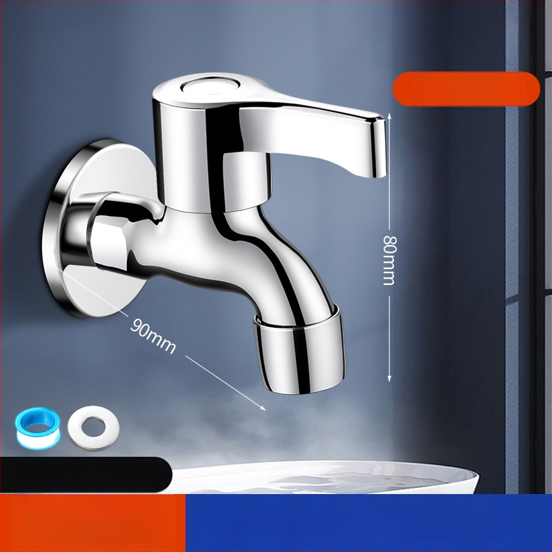 Prívodný kohút na práčku, čistý meď, zapustený do steny, 20 mm pripojenie, keramický diskový ventil, brúsený povrch