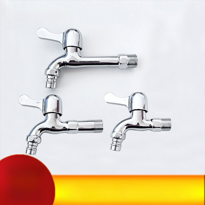 Rozšírený kohút na práčku do steny, dvojité použitie, zliatina zinku, 15 mm vstup, 20 mm sedadlo ventilu, 1,6 MPa