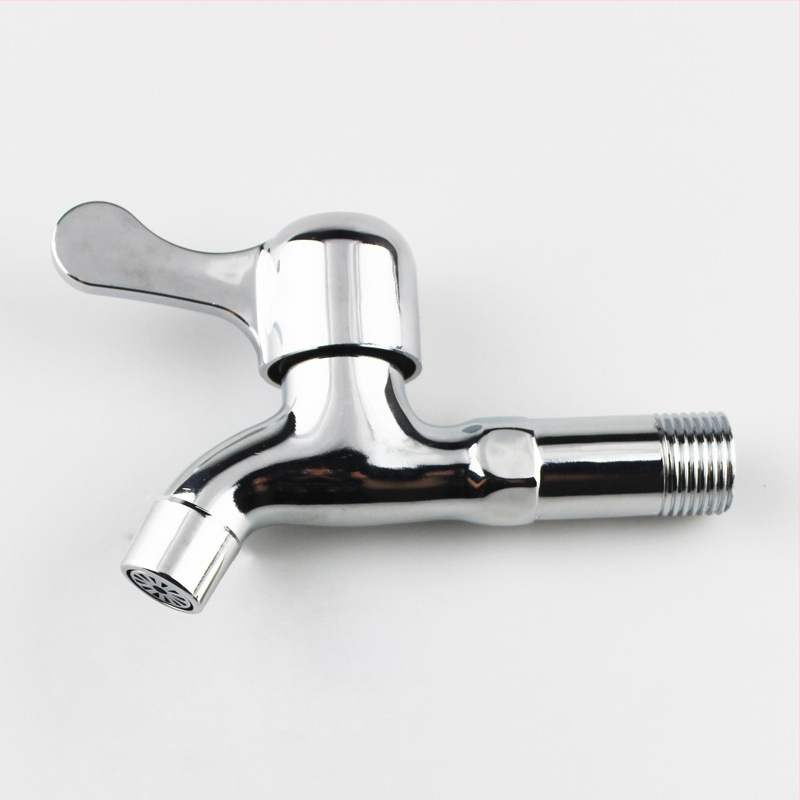 Rozšírený kohút na práčku do steny, dvojité použitie, zliatina zinku, 15 mm vstup, 20 mm sedadlo ventilu, 1,6 MPa