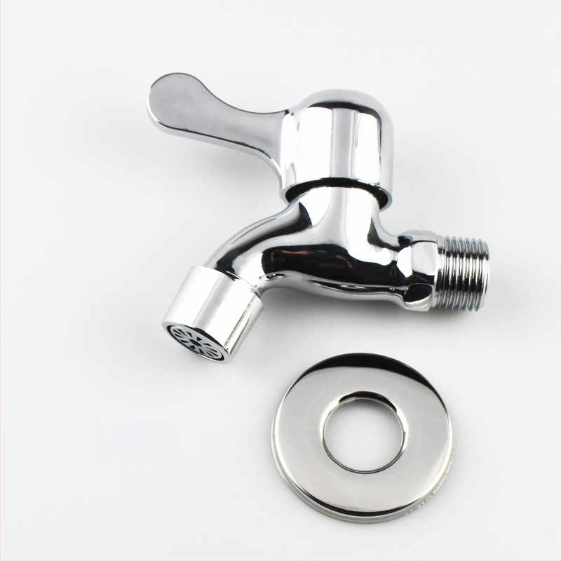 Rozšírený kohút na práčku do steny, dvojité použitie, zliatina zinku, 15 mm vstup, 20 mm sedadlo ventilu, 1,6 MPa